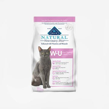 Blue Buffalo Natural Veterinary Diet W+U Weight Management + Urinary Care for Cats - Dry