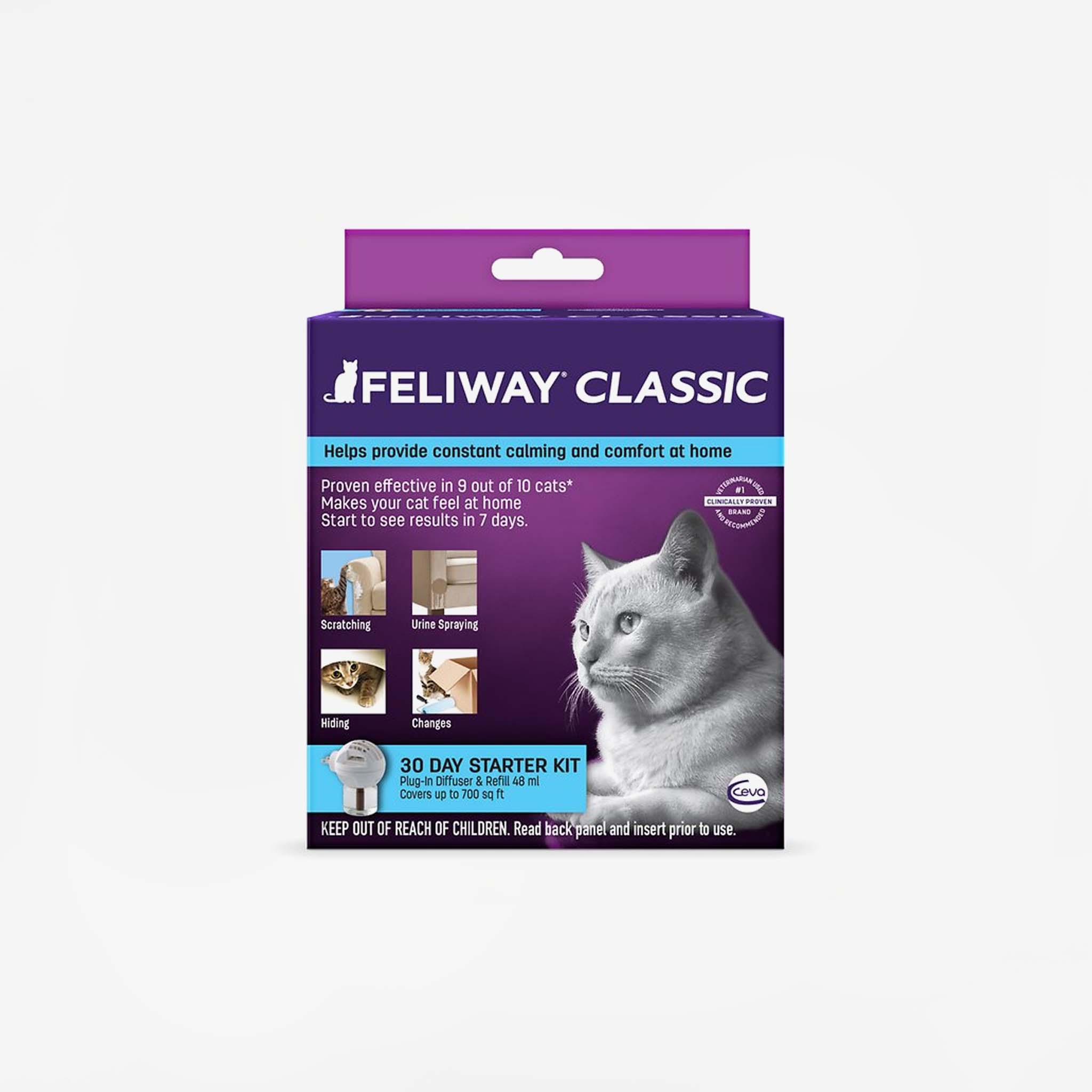 FELIWAY Classic 30 Day Starter Kit Calming Diffuser for Cats 